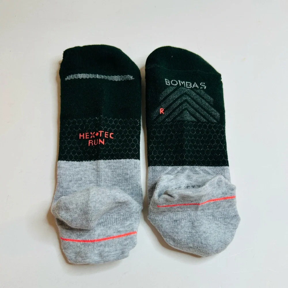 Bombas New 4 pair RUN X Large Ankle Socks Green Gray - Picture 6 of 6